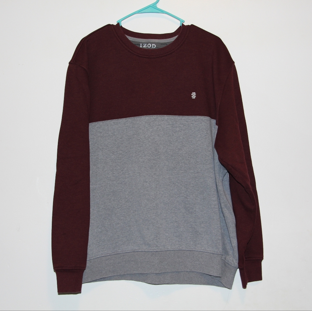 Mens Izod Red & Grey Sweatshirt